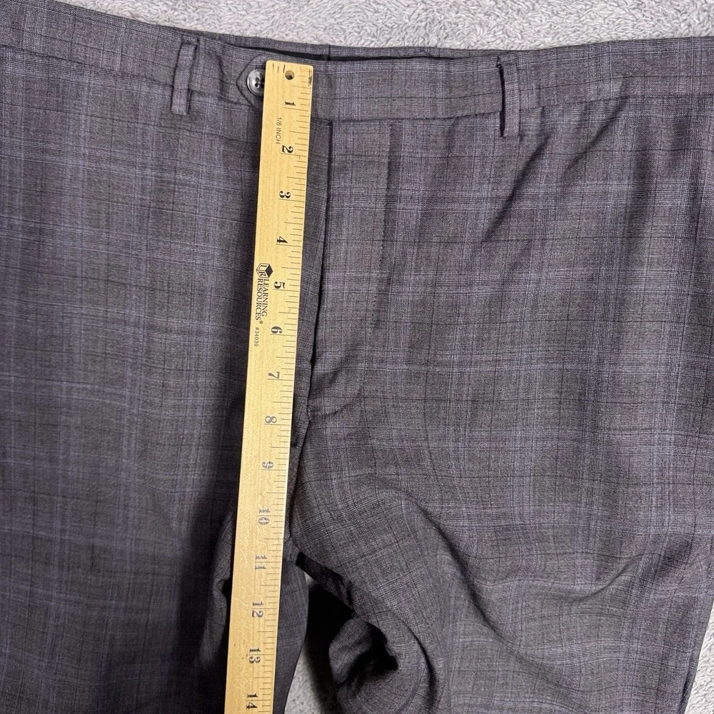 Jos A Bank Reserve Suit Mens 44R 38 Reda 1865 Wool Windowpane 2 Piece Set